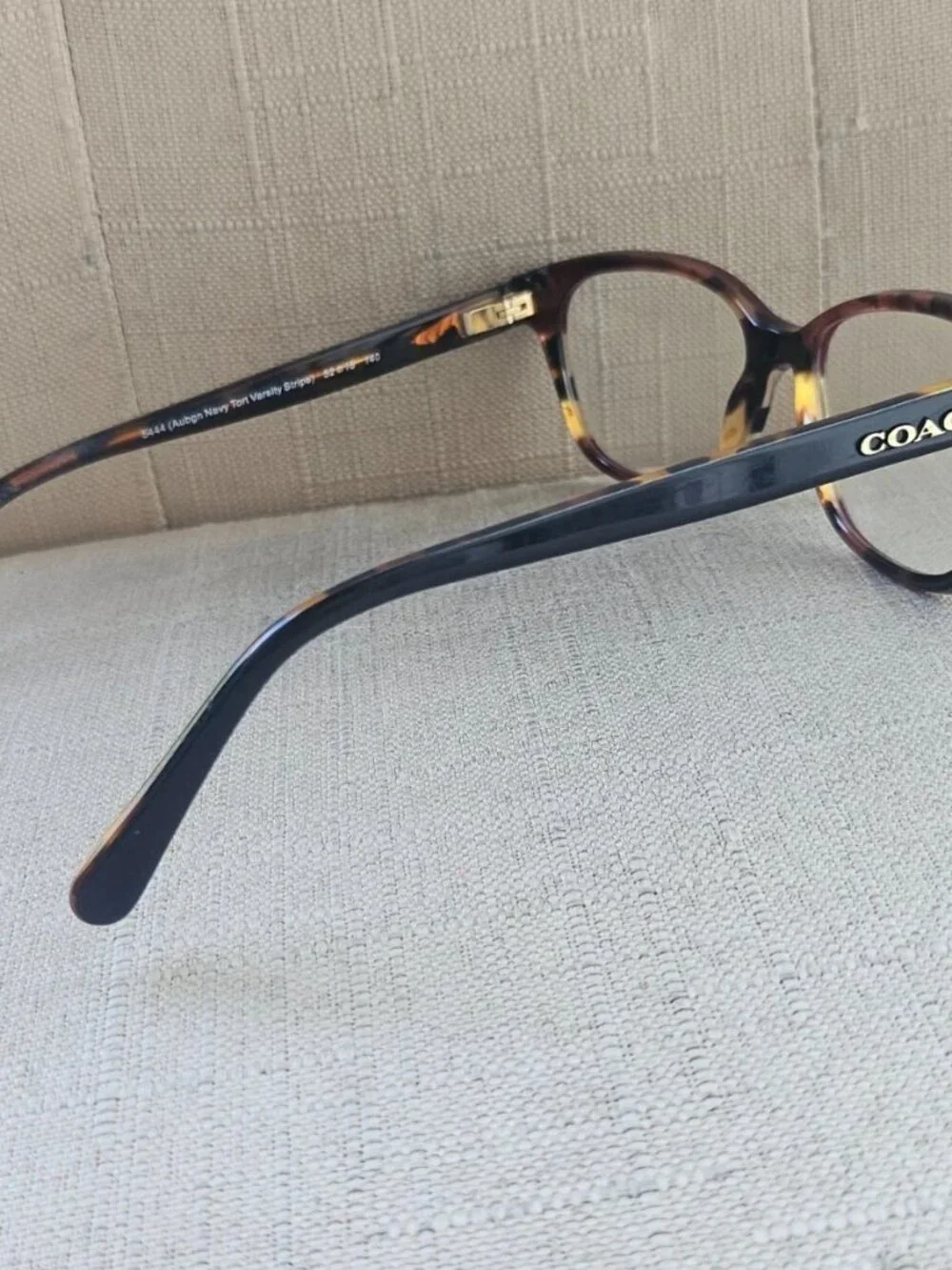 Coach Glasses Frame Aubgn Navy Tort Varsity Stripe Eye Wear HC6103 Eyeglasses - Picture 5 of 13